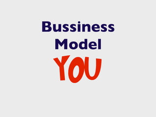 Bussiness 
Model 
YOU 
 