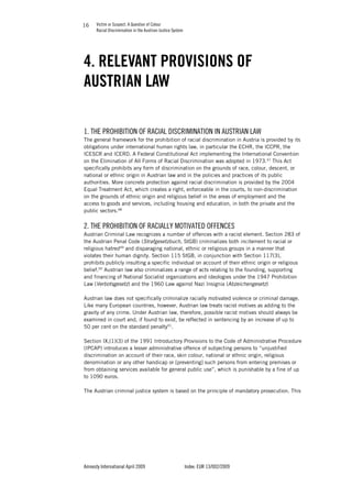 VICTIM OR SUSPECT - A QUESTION OF COLOUR