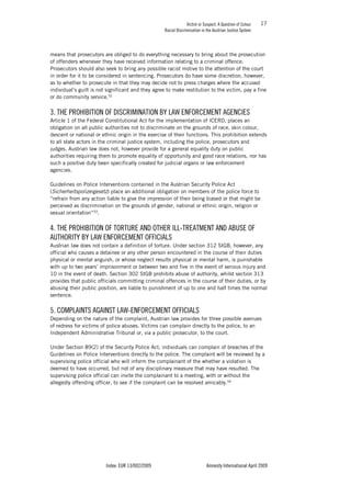 VICTIM OR SUSPECT - A QUESTION OF COLOUR