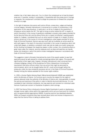 VICTIM OR SUSPECT - A QUESTION OF COLOUR