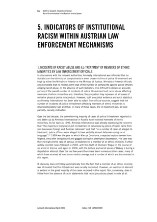 VICTIM OR SUSPECT - A QUESTION OF COLOUR