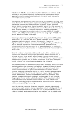 VICTIM OR SUSPECT - A QUESTION OF COLOUR