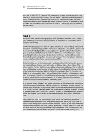 VICTIM OR SUSPECT - A QUESTION OF COLOUR