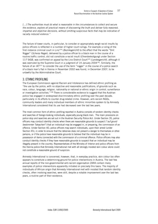 VICTIM OR SUSPECT - A QUESTION OF COLOUR