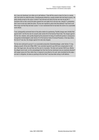 VICTIM OR SUSPECT - A QUESTION OF COLOUR