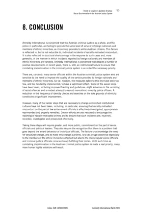 VICTIM OR SUSPECT - A QUESTION OF COLOUR