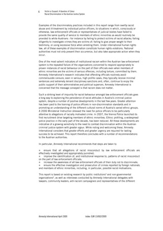 VICTIM OR SUSPECT - A QUESTION OF COLOUR