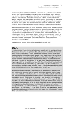 VICTIM OR SUSPECT - A QUESTION OF COLOUR