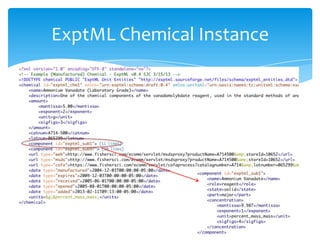 ExptML Chemical Instance
 