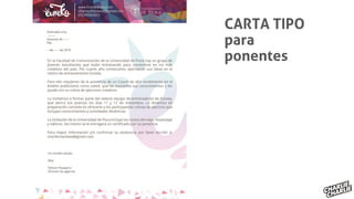 CARTA TIPO
para
ponentes
 