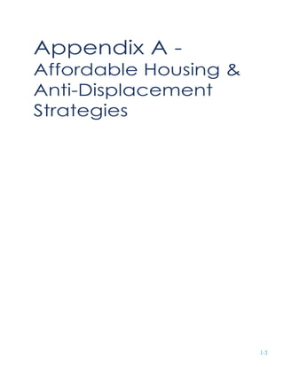 1-3
Appendix A -
Affordable Housing &
Anti-Displacement
Strategies
 