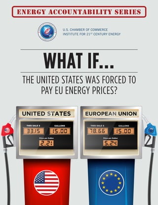 WHAT IF...
energy accountability series
UNITED STATES EUROPEAN UNION
THE UNITED STATES WAS FORCED TO
PAY EU ENERGY PRICES?
 
