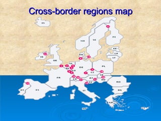 Cross-border regions map 