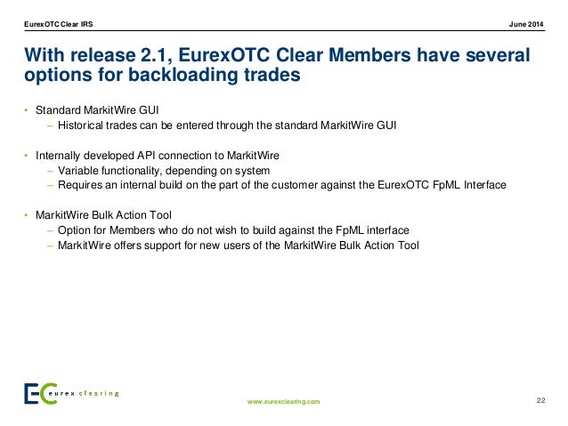 Clearing member trade agreement options