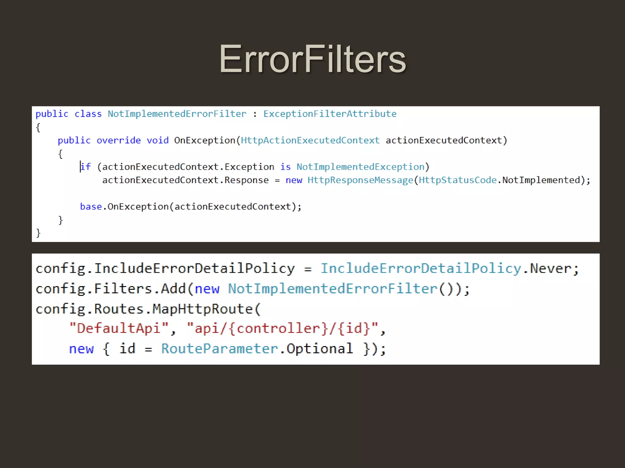 ErrorFilters
 