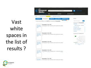 Vast
white
spaces in
the list of
results ?
 