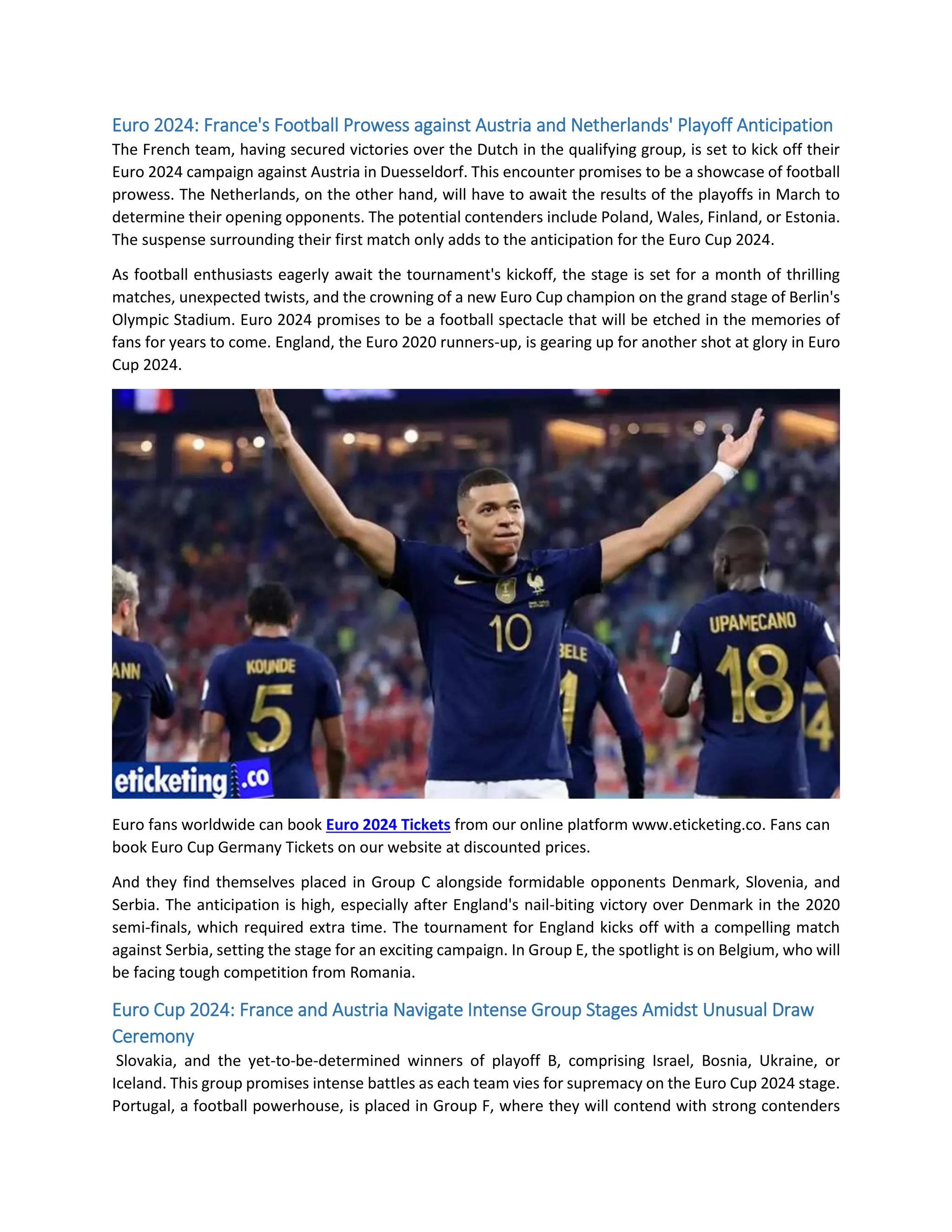 Euro 2024 Group D Drama France Faces Rivalry, Challenges from Austria Euro 2024 Group D Drama France Faces Rivalry, Challenges from Austria