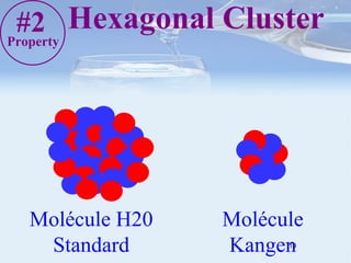 #2 Property Hexagonal Cluster   Molécule H20 Standard Molécule Kangen 