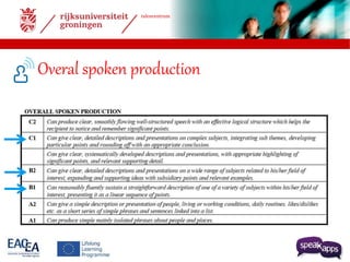 talencentrum 
Overal spoken production 
 