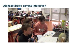 Alphabet book: Sample interaction
 