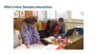 Who’s who: Sample interaction
 