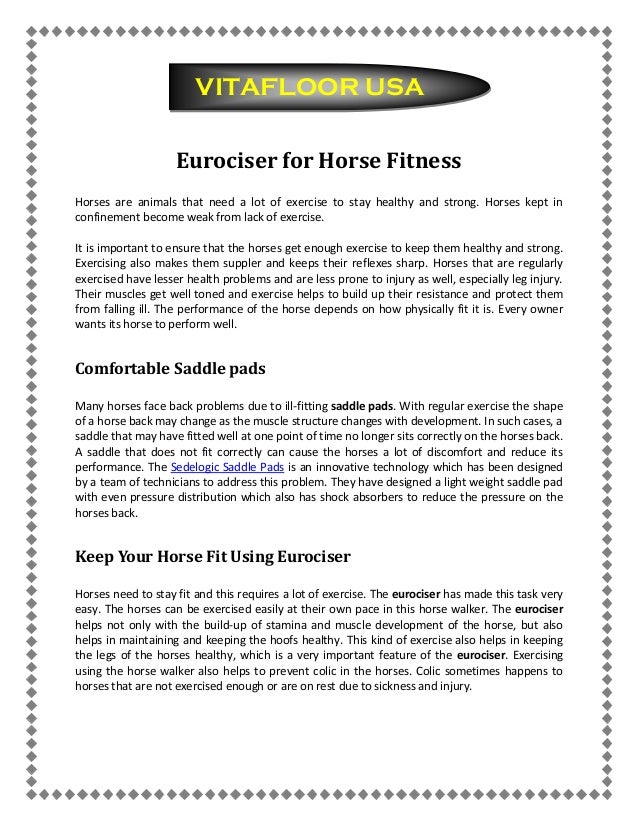 Eurociser for horse fitness