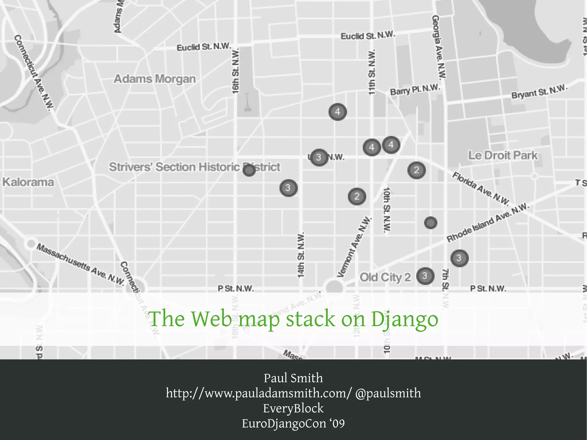 The Web map stack on Django