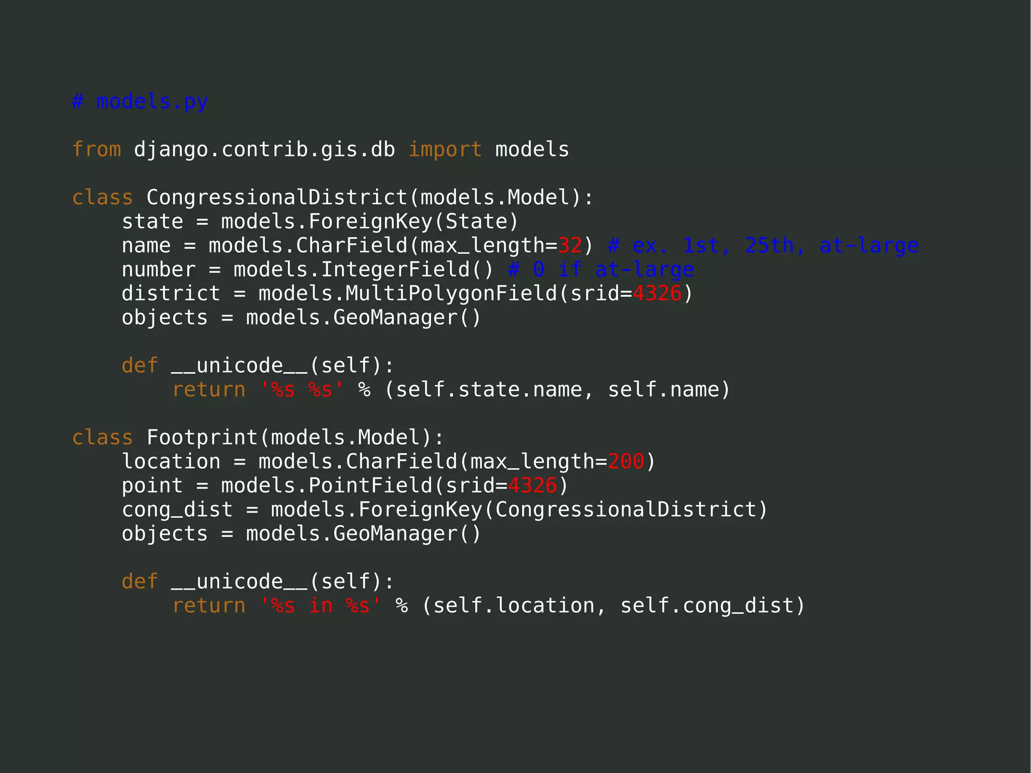 The Web map stack on Django