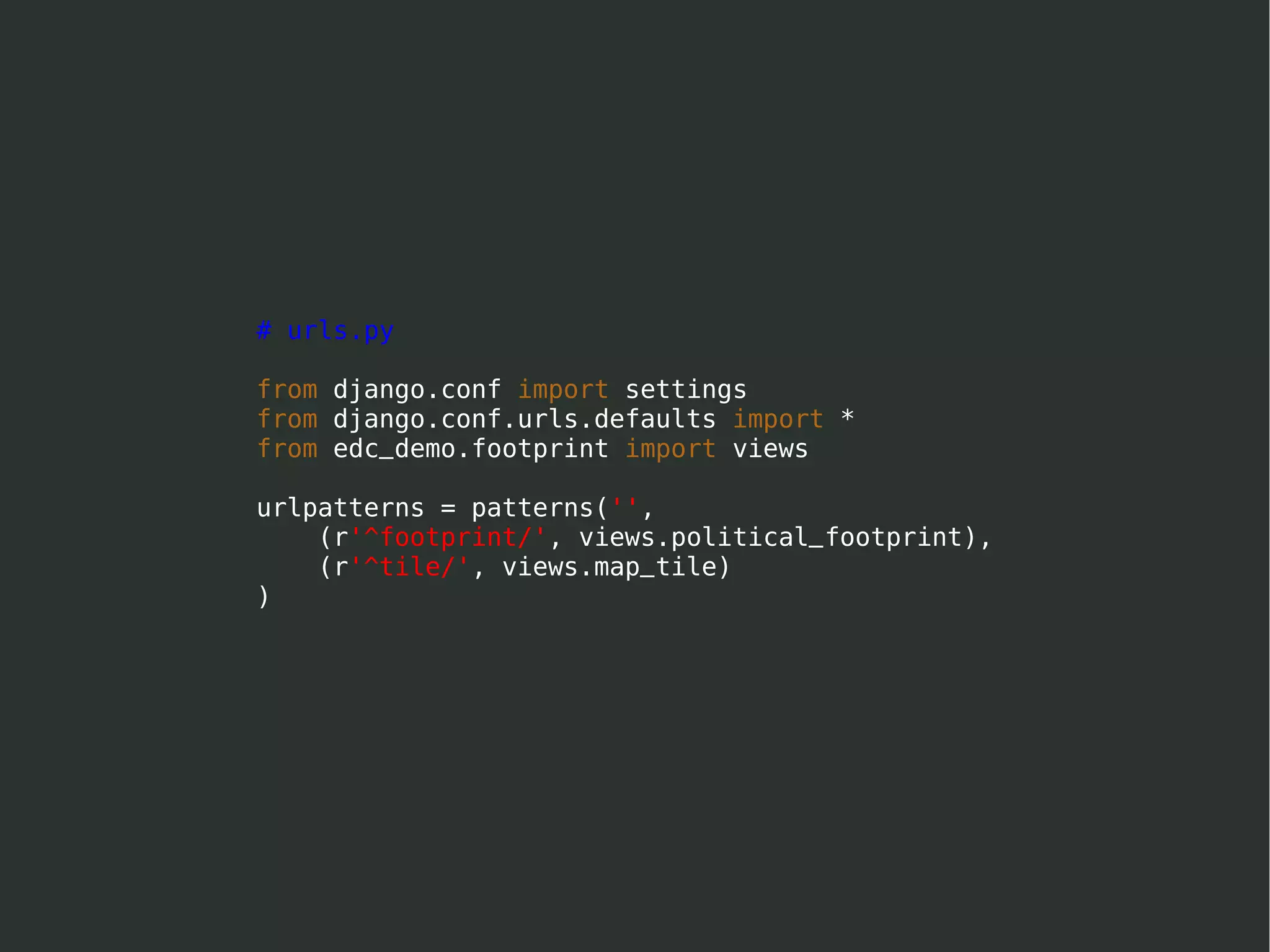 The Web map stack on Django