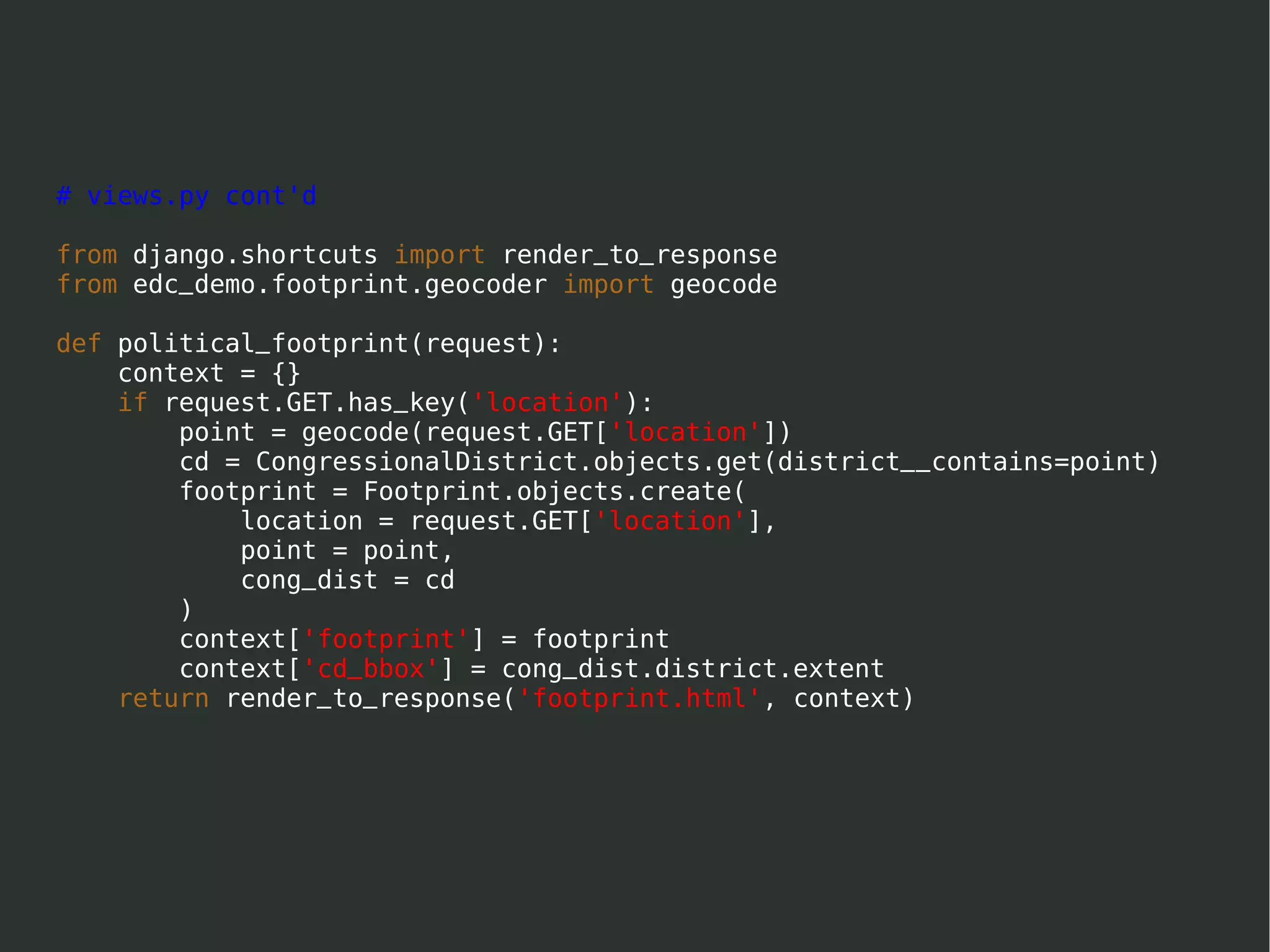 The Web map stack on Django