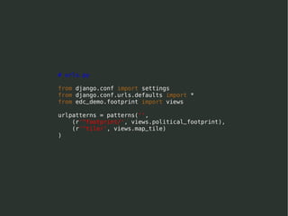 The Web map stack on Django