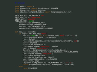 The Web map stack on Django