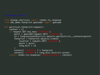 The Web map stack on Django