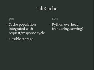 The Web map stack on Django