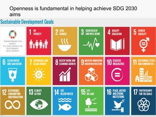 alt.ac.uk
Why is Openness Important?
Openness is fundamental in helping achieve SDG 2030
aims
 