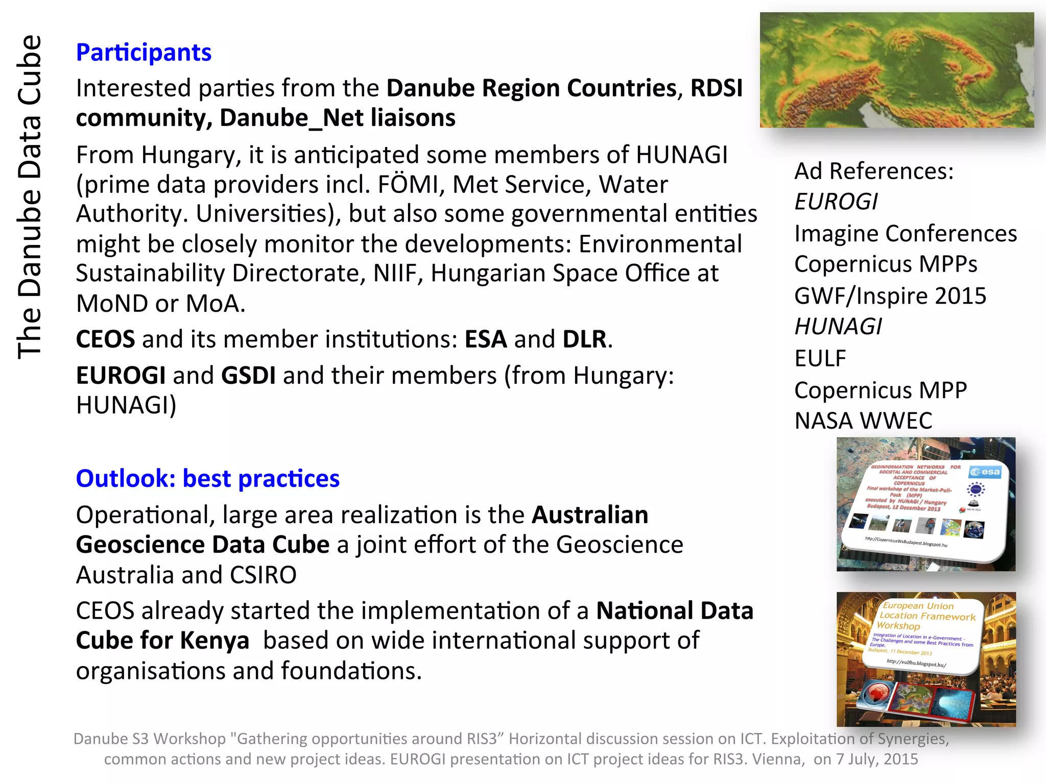 ICT project idea: the Danube Data Cube | PDF