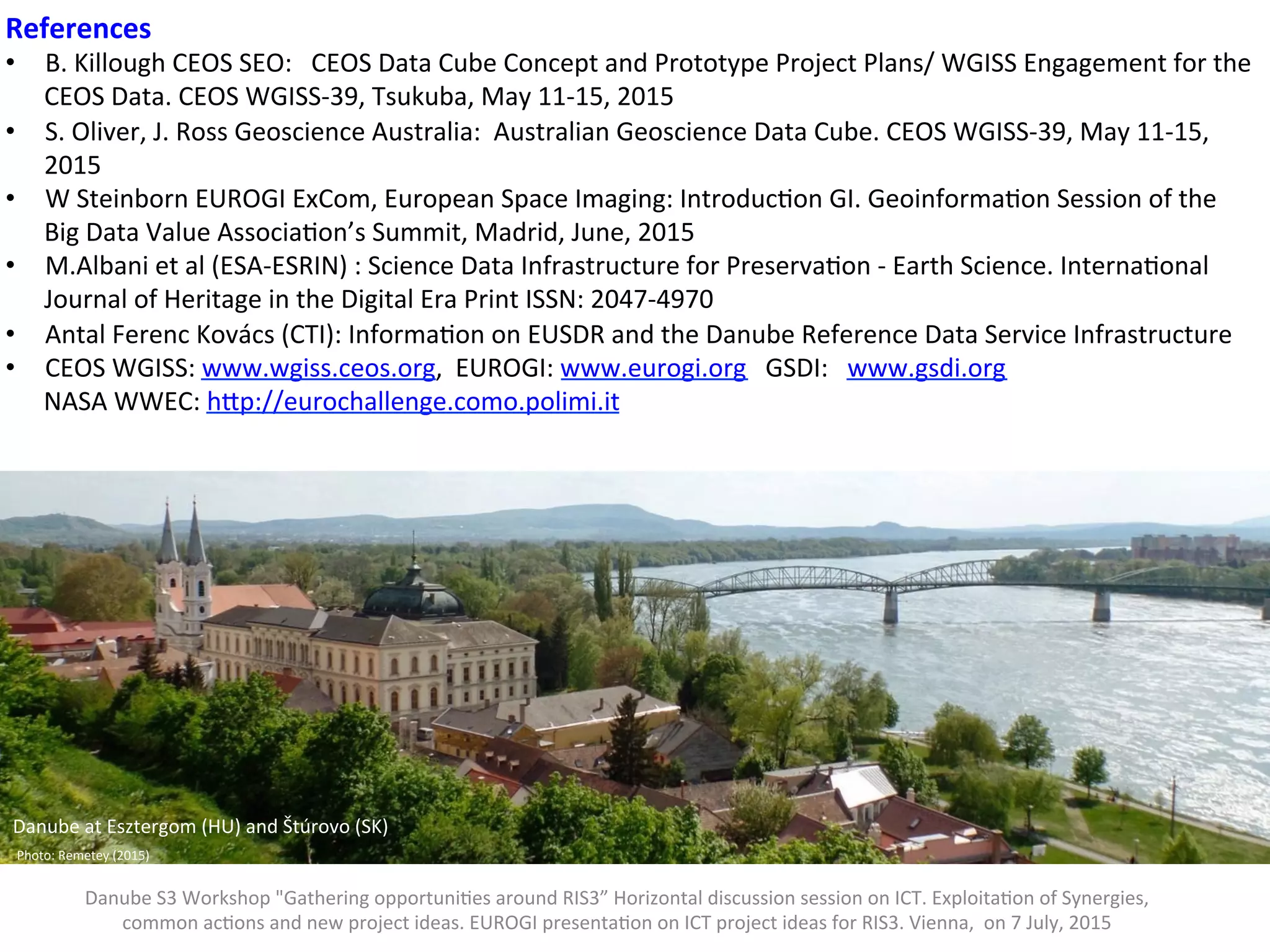 ICT project idea: the Danube Data Cube | PDF