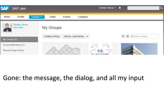 9
Gone: the message, the dialog, and all my input
 