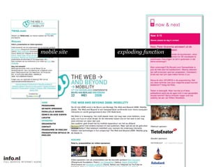 EuroIA 2009 Designing Exploding Websites Smit Boersma | PPTX