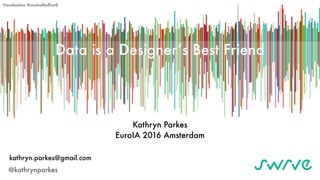 Data is a Designer’s Best Friend
Kathryn Parkes
EuroIA 2016 Amsterdam
kathryn.parkes@gmail.com
@kathrynparkes
Visualisation @acatcalledfrank
 