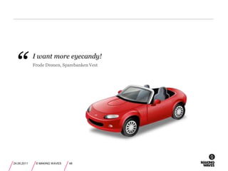 “Call-to-action”Distinct calls to action and quick access to forms are essential to a good-flowing solution.24.09.2011© MAKING WAVES42