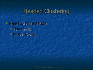 Headed Clustering Name Discrimination Tom Hanks Russell Crowe 