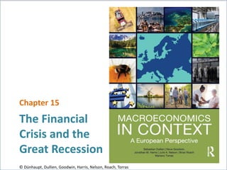 The Financial
Crisis and the
Great Recession
Chapter 15
© Dünhaupt, Dullien, Goodwin, Harris, Nelson, Roach, Torras
 