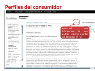 Perfiles del consumidorAparecerá esta pantalla donde deberás seleccionar el paísDa clic en la flecha de esta caja