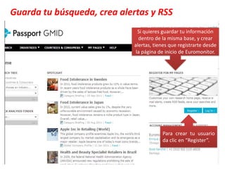 Perfiles del consumidorSe desplegará una lista de países. Por ejemplo, da clic en PERÚ.