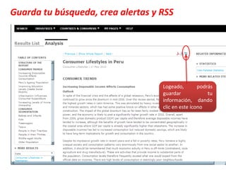 Perfiles del consumidorAparecerá esta información, la que podrás  imprimir, guardar y/o descargar en PDF