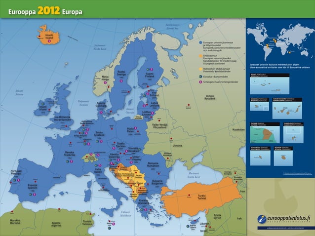 Eurooppa 2012 kartta - Europa 2012 kartan