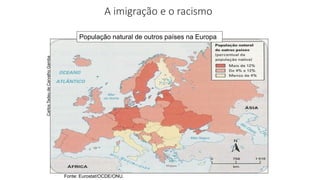 A imigração e o racismo
Fonte: Eurostat/OCDE/ONU.
Carlos
Tadeu
de
Carvalho
Gamba
População natural de outros países na Europa
 