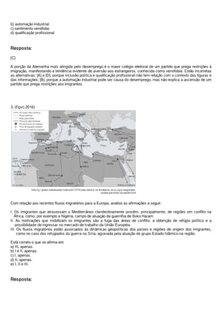Europa. Exercícios comentados