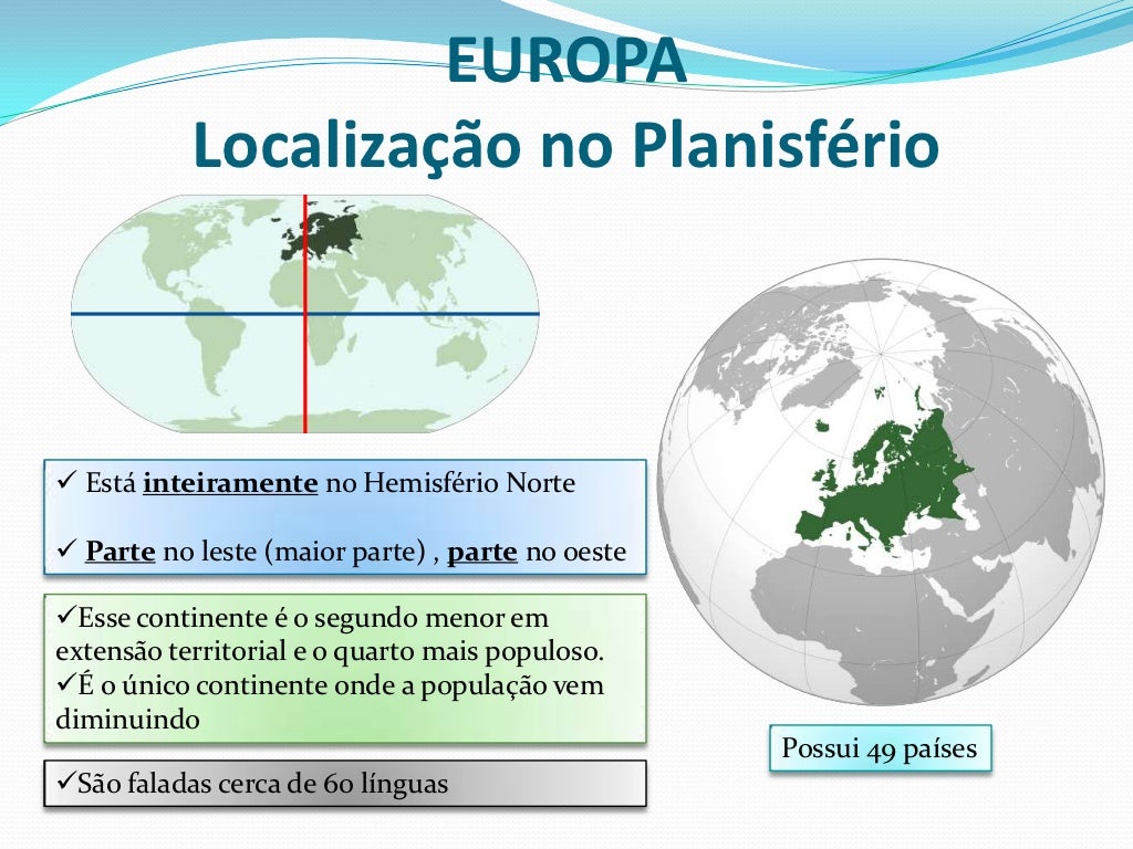 A Europa Esta Localizada Em Qual Hemisferio